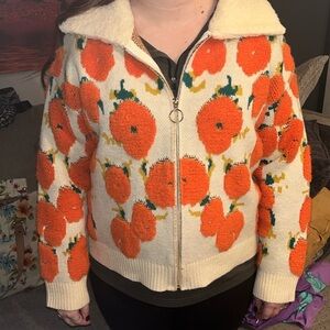 Cider ladies retro vibes oranges sweater size medium